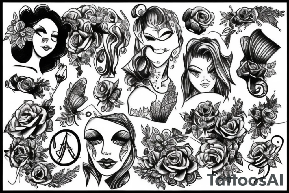 woman is wispering good to ear tattoo idea