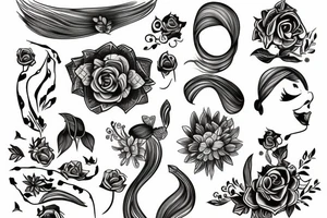 woman is wispering good to ear tattoo idea
