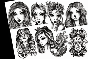 woman is whispering good to ear tattoo idea