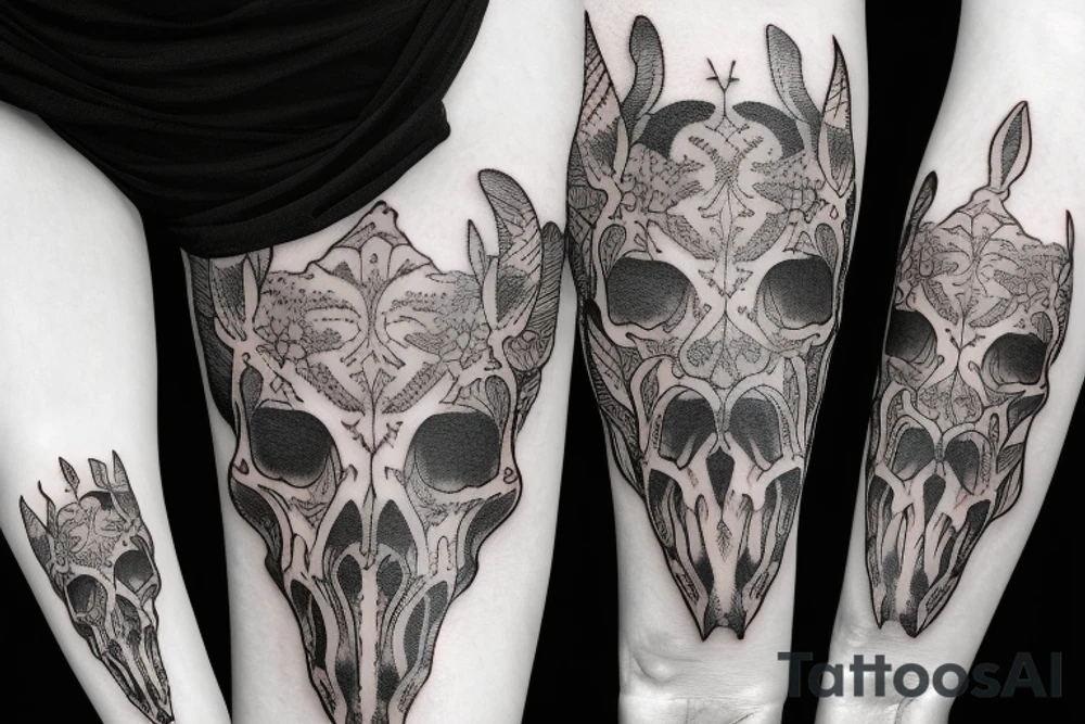 Buffalo skull tattoo idea