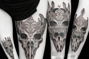 Buffalo skull tattoo idea