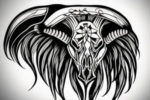 Buffalo skull tattoo idea