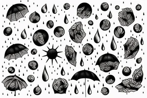 Rain drops tattoo idea