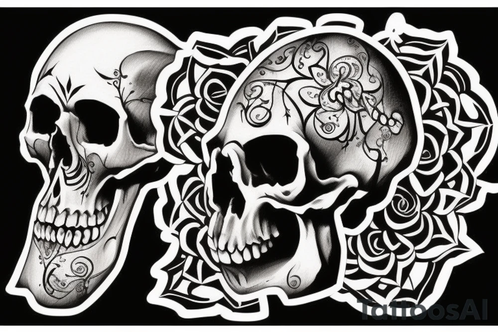 Skull tattoo idea