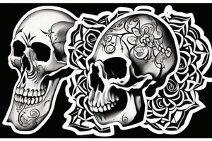 Skull tattoo idea