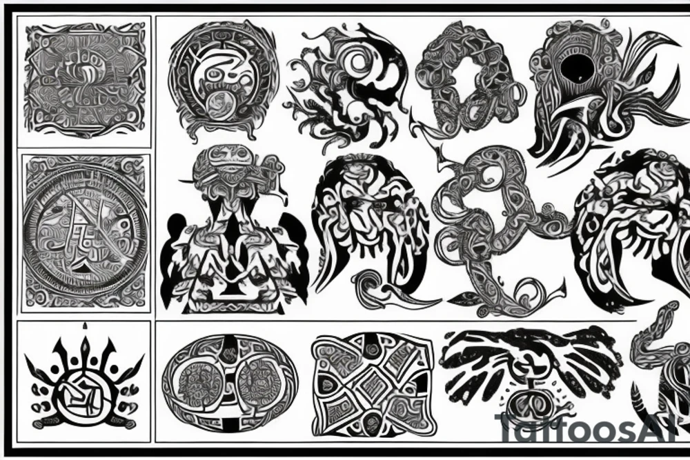 Ancient Slavic symbolism tattoo idea