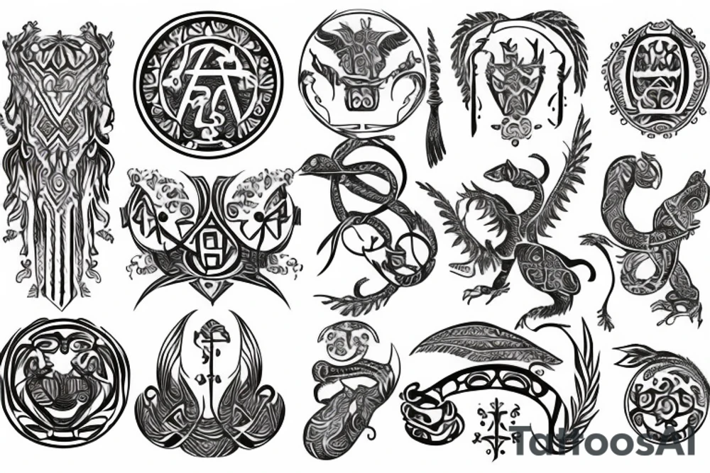 Ancient Slavic symbolism tattoo idea