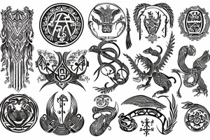 Ancient Slavic symbolism tattoo idea