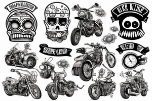 Hard biker gang Spongebob Squarepants tattoo idea