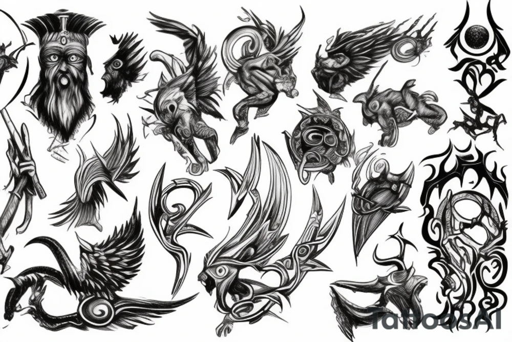 Mythological meaning, development, learning tattoo idea
