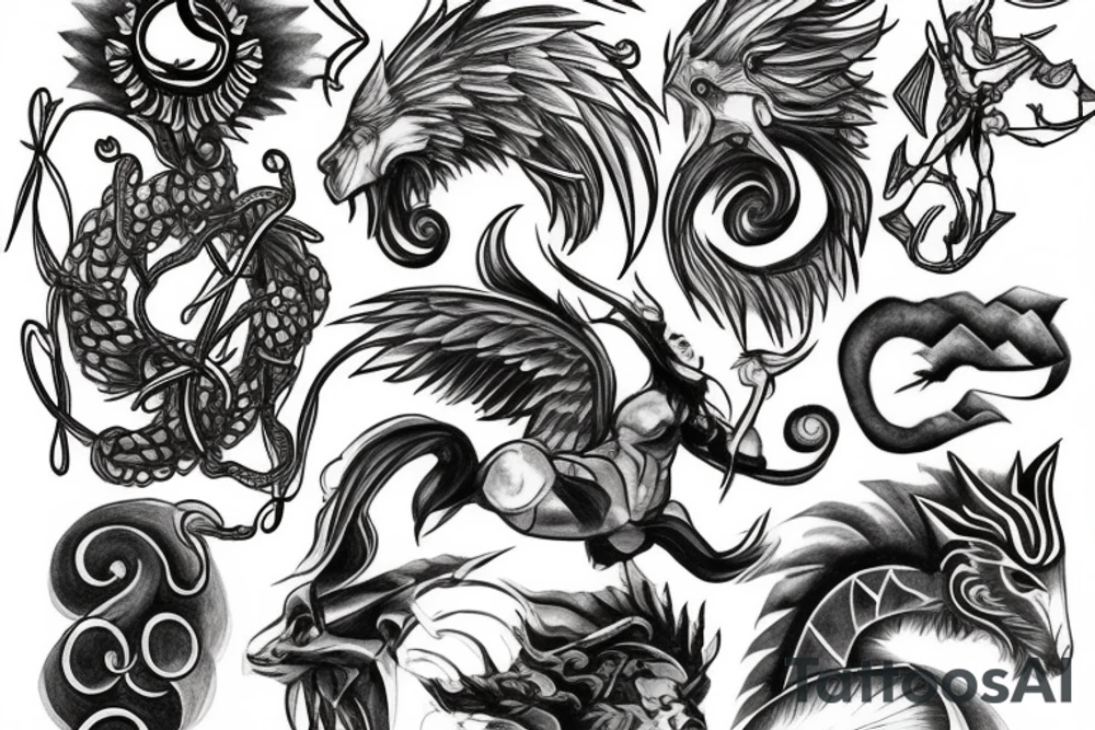 Mythological meaning, development, learning tattoo idea