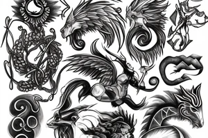 Mythological meaning, development, learning tattoo idea