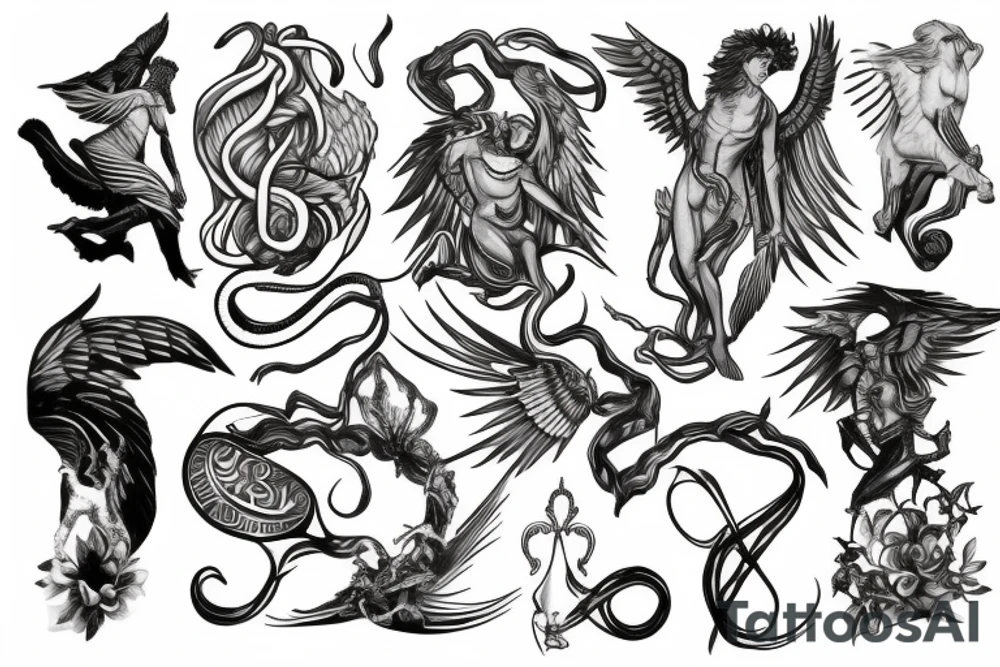 Mythological meaning, development, learning tattoo idea Mythological meaning, development, learning tattoo idea