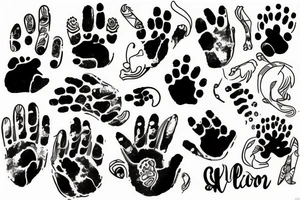 cat paw tattoo idea