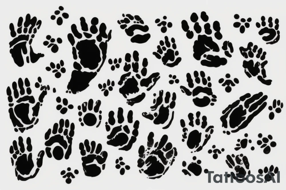 cat paw tattoo idea
