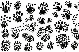 cat paw print tattoo idea