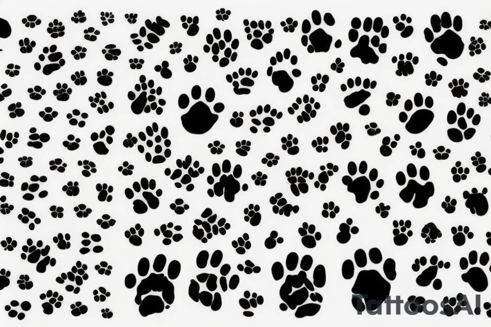 paw print tattoo idea