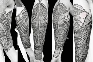 person falling with a parachute tattoo idea