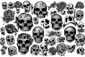 A pile od skulls tattoo idea