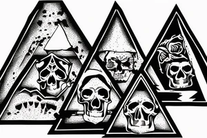 A pyramid od skulls tattoo idea