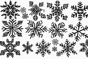 Dynamic Snowflake tattoo idea