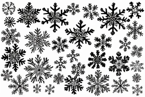 Dynamic Snowflake tattoo idea