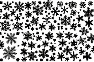 Sketchy Snowflake with sparkling tattoo idea