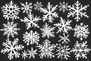Sketchy Snowflake with sparkling tattoo idea