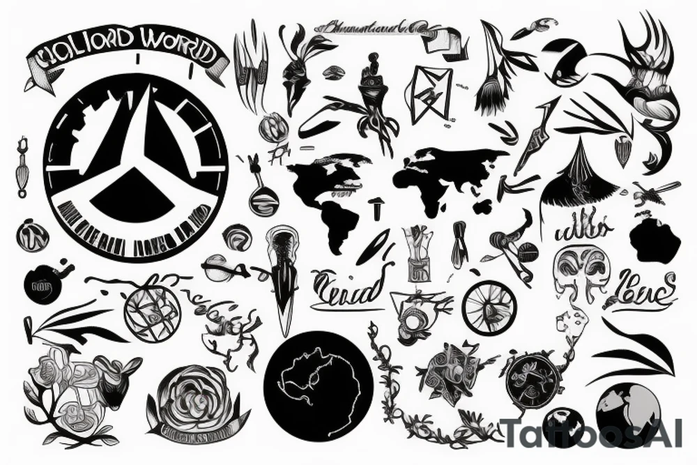Different perspective of the world tattoo idea