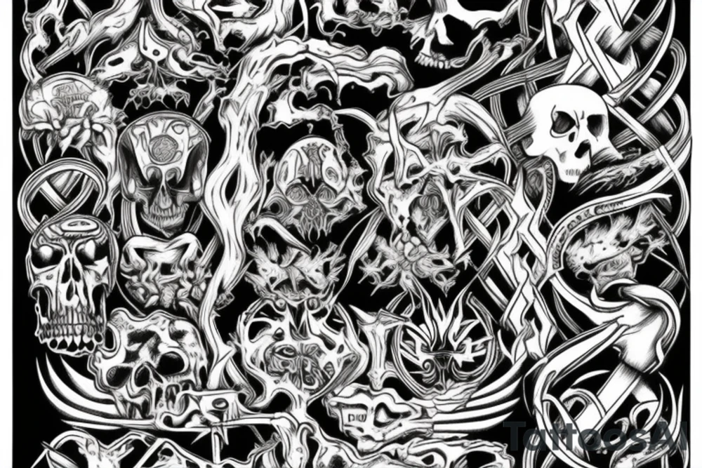Death metal tattoo idea