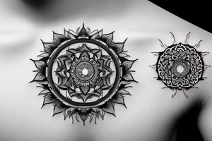 DNA broken watch eye lotus sand clock tattoo idea