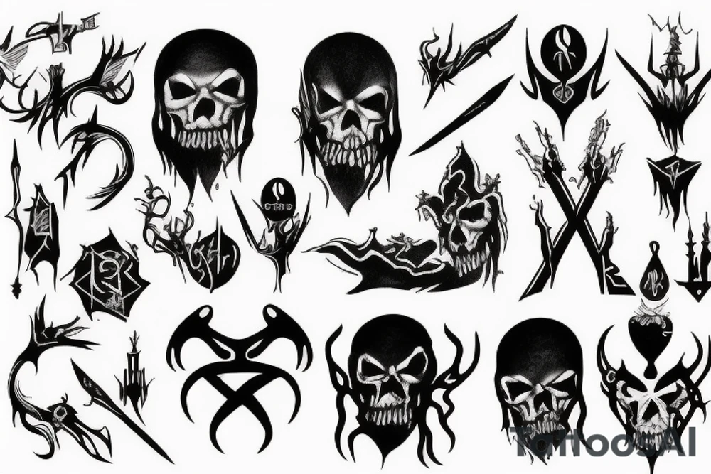 Black metal tattoo idea