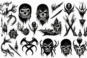 Black metal tattoo idea