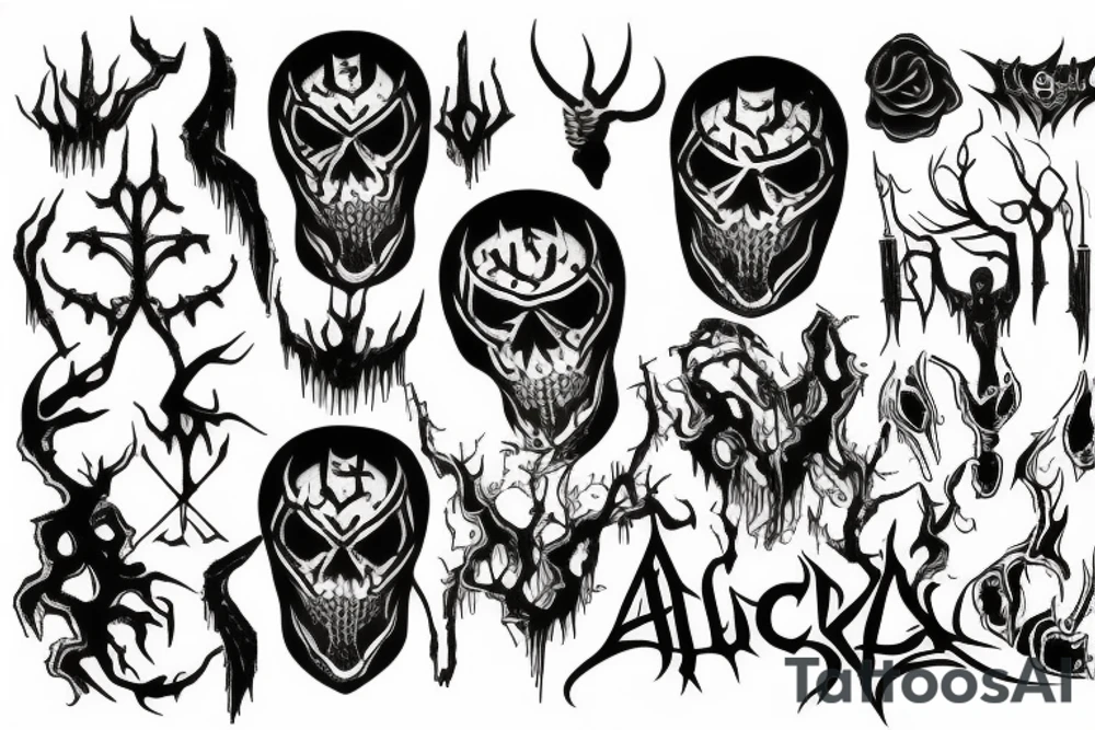 Black metal tattoo idea