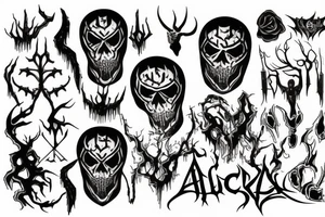Black metal tattoo idea