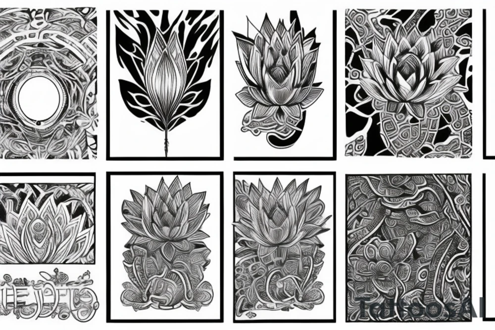 DNA and lotus tattoo idea