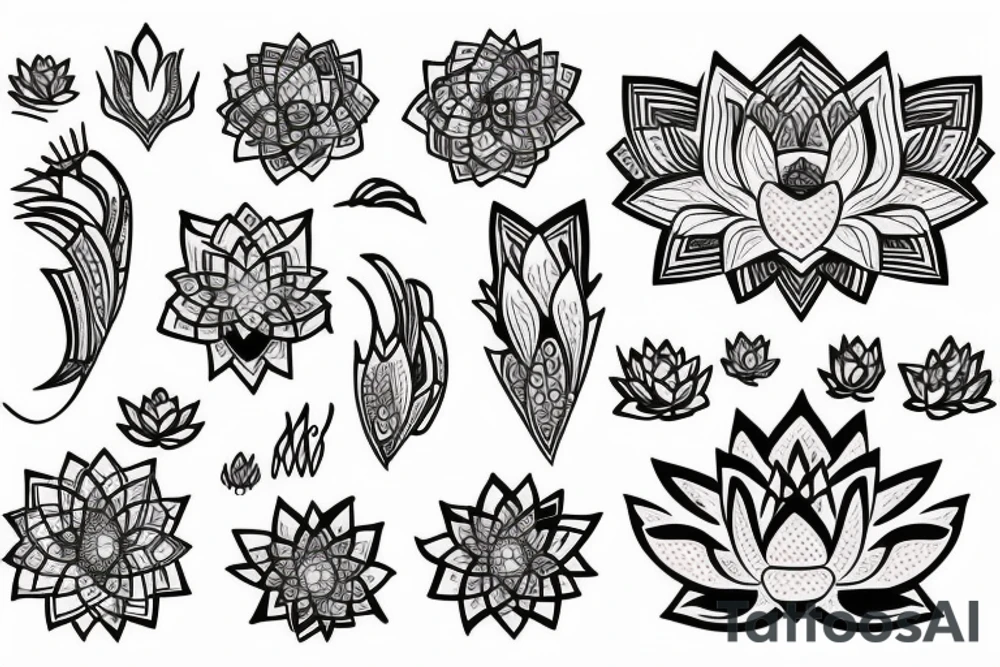 DNA and lotus tattoo idea