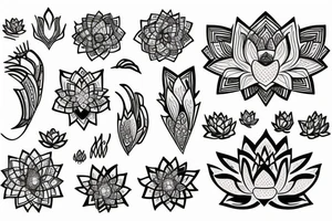 DNA and lotus tattoo idea