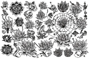 DNA and lotus tattoo idea