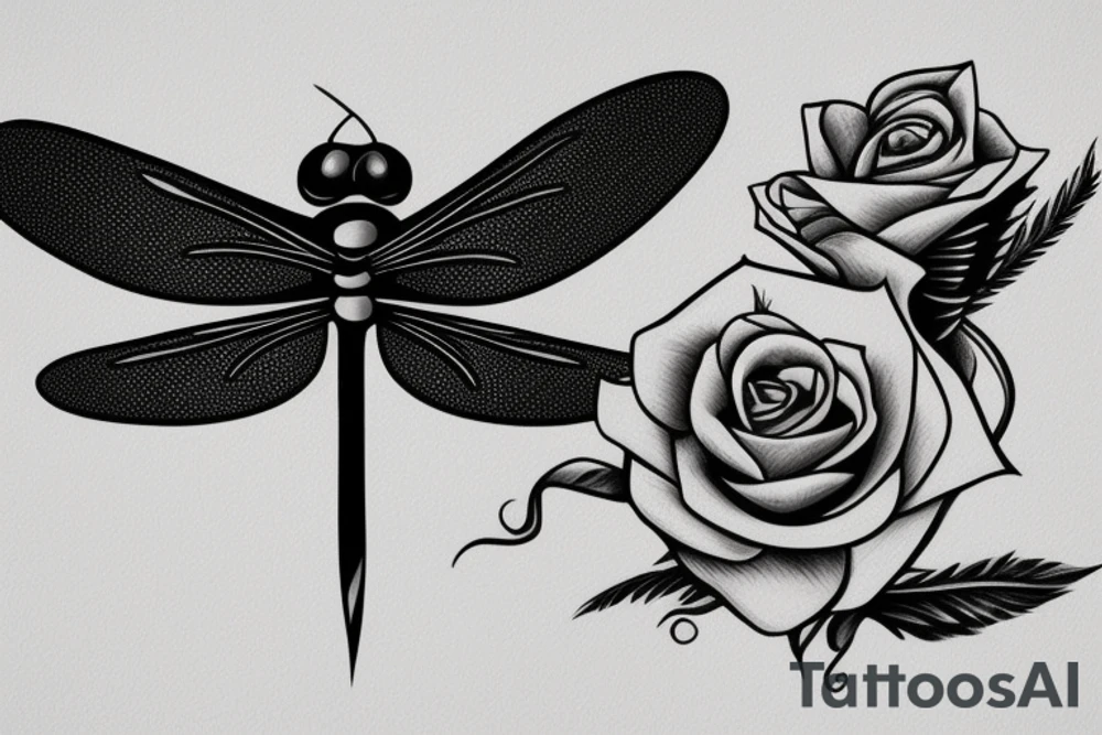 dragonfly with sword body and rose wrapped around it tattoo idea dragonfly with sword body and rose wrapped around it tattoo idea