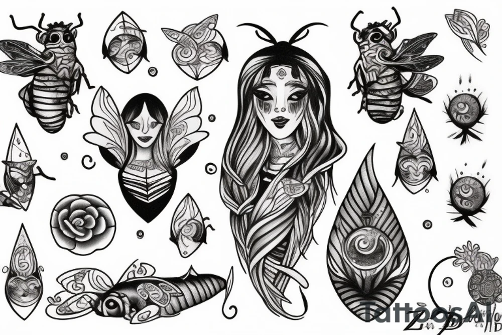 Zora daughter arura bee dawn tattoo idea