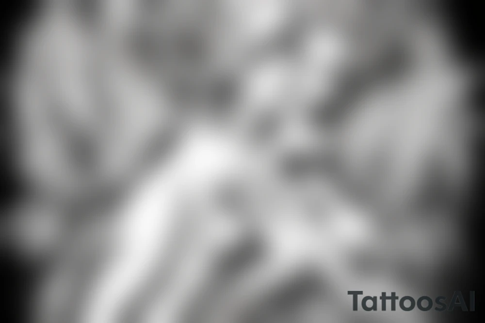 Angel and demon looking tattoo idea