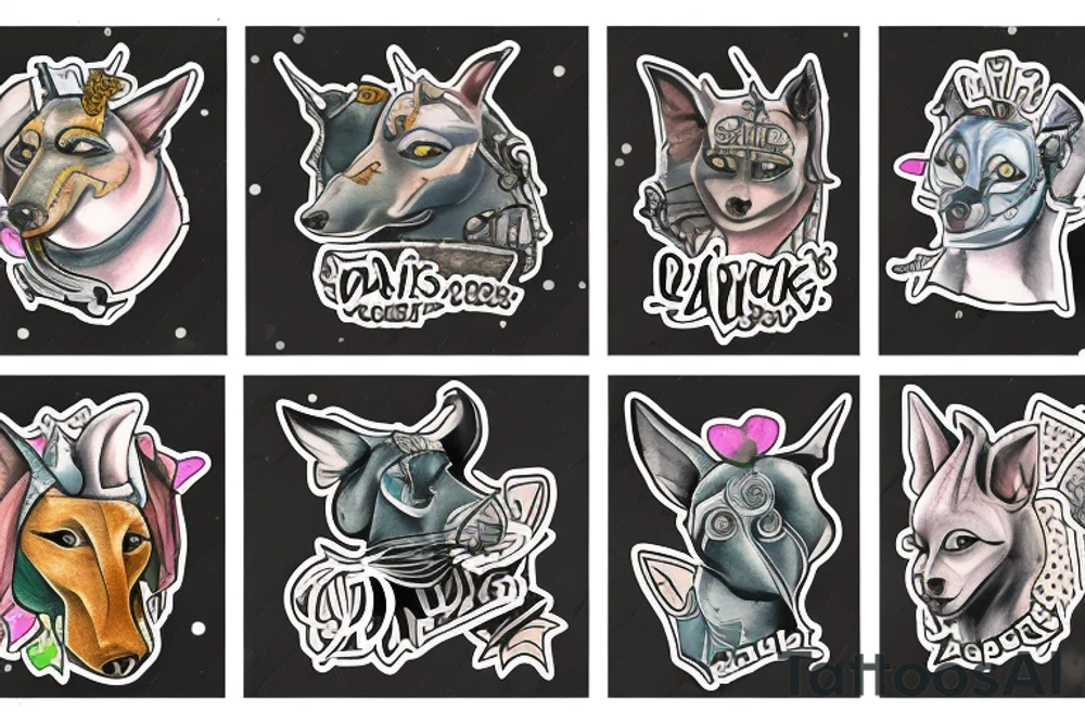 trash polka anubis tattoo idea