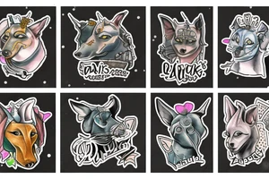 trash polka anubis tattoo idea