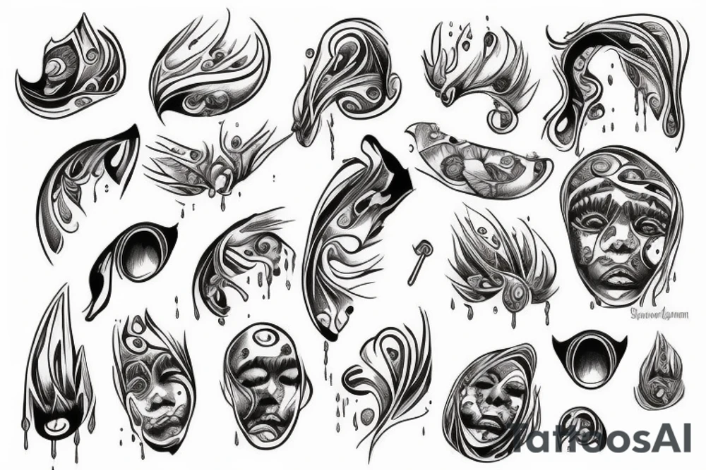 tears of a cloun tattoo idea