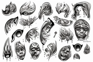 tears of a cloun tattoo idea
