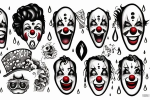 tears of a clown tattoo idea