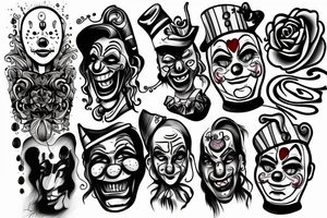 tears of a clown tattoo idea