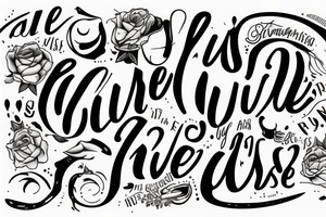 Curvy writing that says "Everything is a Ruse" on the forearm tattoo idea