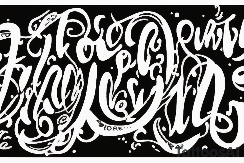 Curvy writing that says "Everything is a Ruse" on the forearm tattoo idea